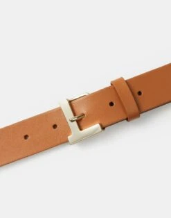 Nappa Leather L Beam Belt -Chic Daily Fashion a1802 bltx copper detail