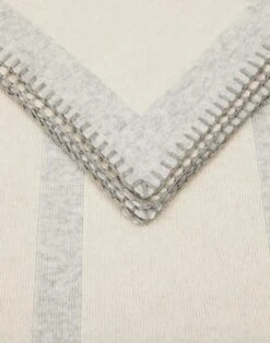 Cashmere Blanket -Chic Daily Fashion a2099 knty oatmeal multi detail