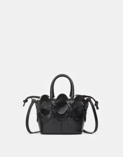 Vachetta Leather 8 Knot Tote—Mini -Chic Daily Fashion a2229 hgbx black back