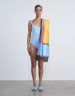 L148 Swim Reversible One-Piece -Chic Daily Fashion a2245 swimx chive multi full