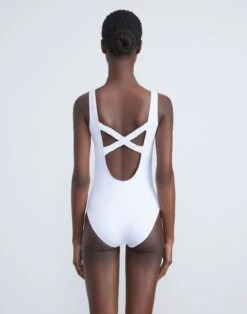 L148 Swim One-Piece -Chic Daily Fashion a2246 swimx white back