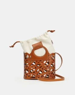 Vachetta Leather 8 Knot Basket Bag—Mini -Chic Daily Fashion a2252 hgbx copper detail