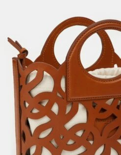 Vachetta Leather 8 Knot Basket Bag—Mini -Chic Daily Fashion a2252 hgbx copper detail2