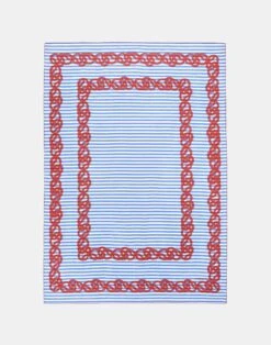 8 Knot Link Print Pareo -Chic Daily Fashion a2261 wvnx lapis blue multi