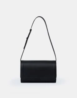 Calfskin Leather & Suede Saddle Bag—Medium