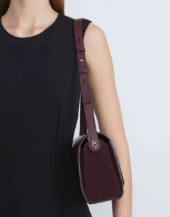 Calfskin Leather & Suede Saddle Bag—Medium -Chic Daily Fashion a2343 hgbx date full2