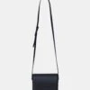 Calfskin Leather & Suede Saddle Bag—Mini