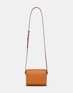 Calfskin Leather & Suede Saddle Bag—Mini -Chic Daily Fashion a2344 hgbx copper