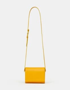 Calfskin Leather & Suede Saddle Bag—Mini -Chic Daily Fashion a2344 hgbx golden yellow