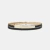 Nappa Leather Metal Plate Double Wrap Belt