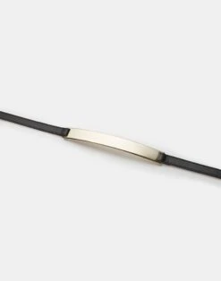 Nappa Leather Metal Plate Double Wrap Belt -Chic Daily Fashion a2407 bltx black detail