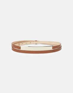Nappa Leather Metal Plate Double Wrap Belt -Chic Daily Fashion a2407 bltx copper
