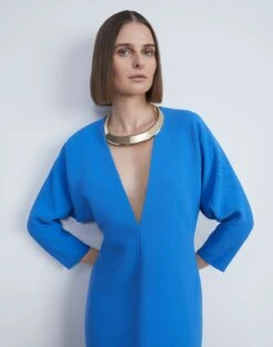 Lune Brass Collar Necklace -Chic Daily Fashion a2408 jryx pale gold catalog