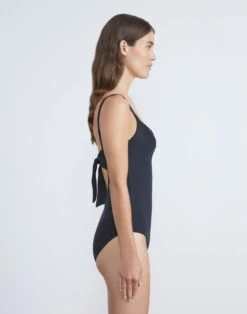 L148 Swim Twisted Front One Piece -Chic Daily Fashion a2433 swimx black other