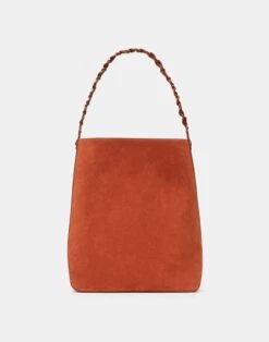 Suede & Calfskin Leather 8 Knot Hobo—Large