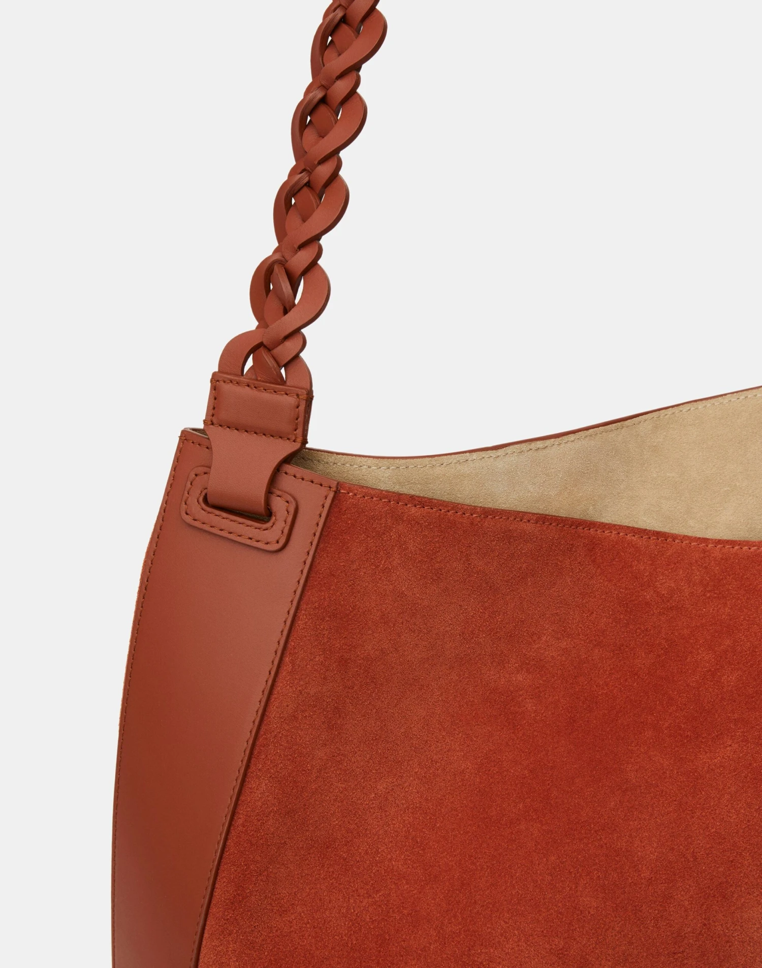 Suede & Calfskin Leather 8 Knot Hobo—Large 7 Suede & Calfskin Leather 8 Knot Hobo—Large - Image 7