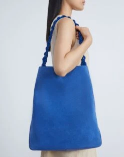 Suede & Calfskin Leather 8 Knot Hobo—Large 37 Suede & Calfskin Leather 8 Knot Hobo—Large -Chic Daily Fashion a2436 hgbx classic cobalt full2