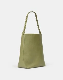 Grained Calfskin Leather 8 Knot Hobo—Large 24 Grained Calfskin Leather 8 Knot Hobo—Large -Chic Daily Fashion a2439 hgbx chive back