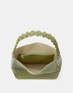 Grained Calfskin Leather 8 Knot Hobo—Large 22 Grained Calfskin Leather 8 Knot Hobo—Large -Chic Daily Fashion a2439 hgbx chive detail