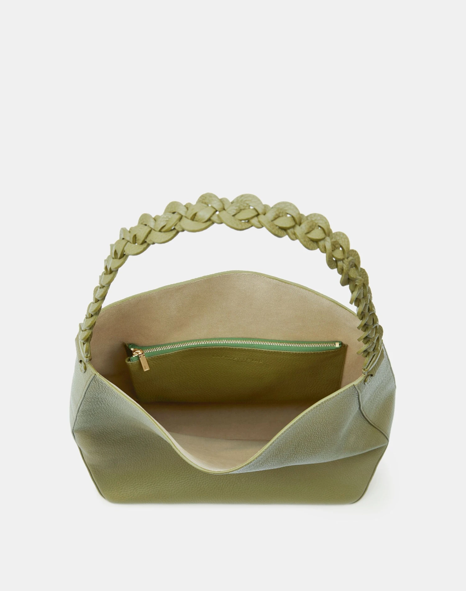 Grained Calfskin Leather 8 Knot Hobo—Large 3 Grained Calfskin Leather 8 Knot Hobo—Large - Image 3