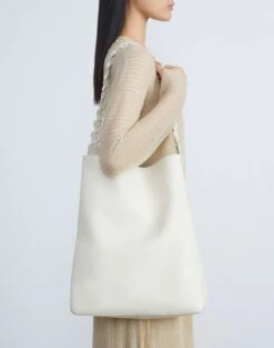 Grained Calfskin Leather 8 Knot Hobo—Large 30 Grained Calfskin Leather 8 Knot Hobo—Large -Chic Daily Fashion a2439 hgbx parchment full2