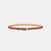 Soft Calfskin Leather Skinny Belt