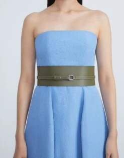 Soft Calfskin Leather Obi Belt 13 Soft Calfskin Leather Obi Belt -Chic Daily Fashion a2445 bltx chive full