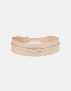 Soft Calfskin Leather Obi Belt 15 Soft Calfskin Leather Obi Belt -Chic Daily Fashion a2445 bltx dune