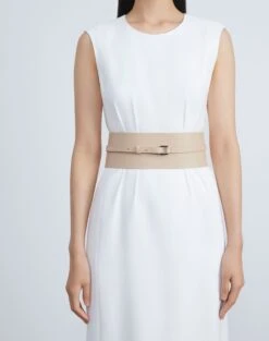 Soft Calfskin Leather Obi Belt 16 Soft Calfskin Leather Obi Belt -Chic Daily Fashion a2445 bltx dune full