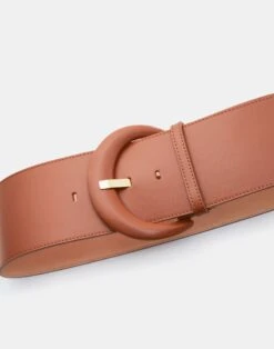 Soft Calfskin Leather Buckle Belt -Chic Daily Fashion a2450 bltx copper detail