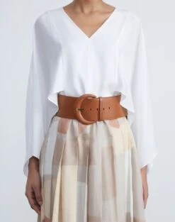 Soft Calfskin Leather Buckle Belt -Chic Daily Fashion a2450 bltx copper full