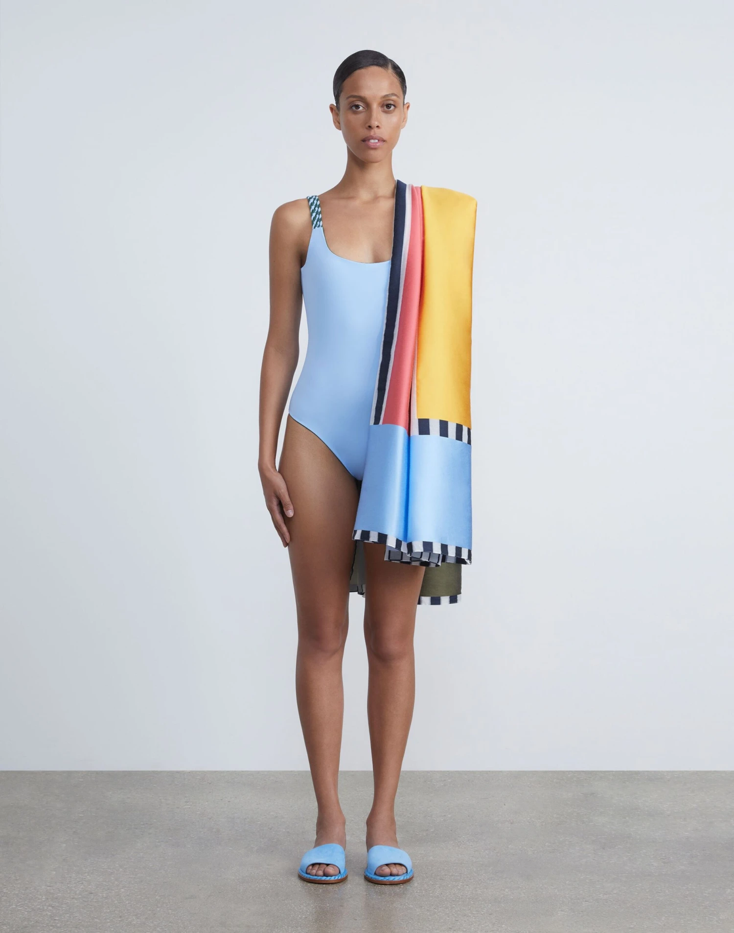 L Beam Color-Block Striped Pareo 2 L Beam Color-Block Striped Pareo - Image 2