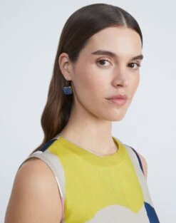 Découpé Semi-Precious Stone Drop Earrings -Chic Daily Fashion a2512 jryx classic cobalt multi other