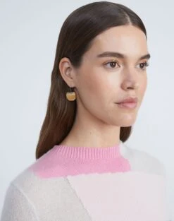 Découpé Semi-Precious Stone Drop Earrings -Chic Daily Fashion a2512 jryx parchment yellow multi other