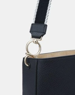 Grained Calfskin Leather 8 Knot Hobo—Small -Chic Daily Fashion a2516 hgbx black detail2