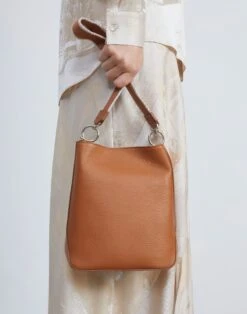 Grained Calfskin Leather 8 Knot Hobo—Small -Chic Daily Fashion a2516 hgbx copper full2