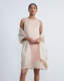 Silk Organza Stole -Chic Daily Fashion a2518 wvny dune full