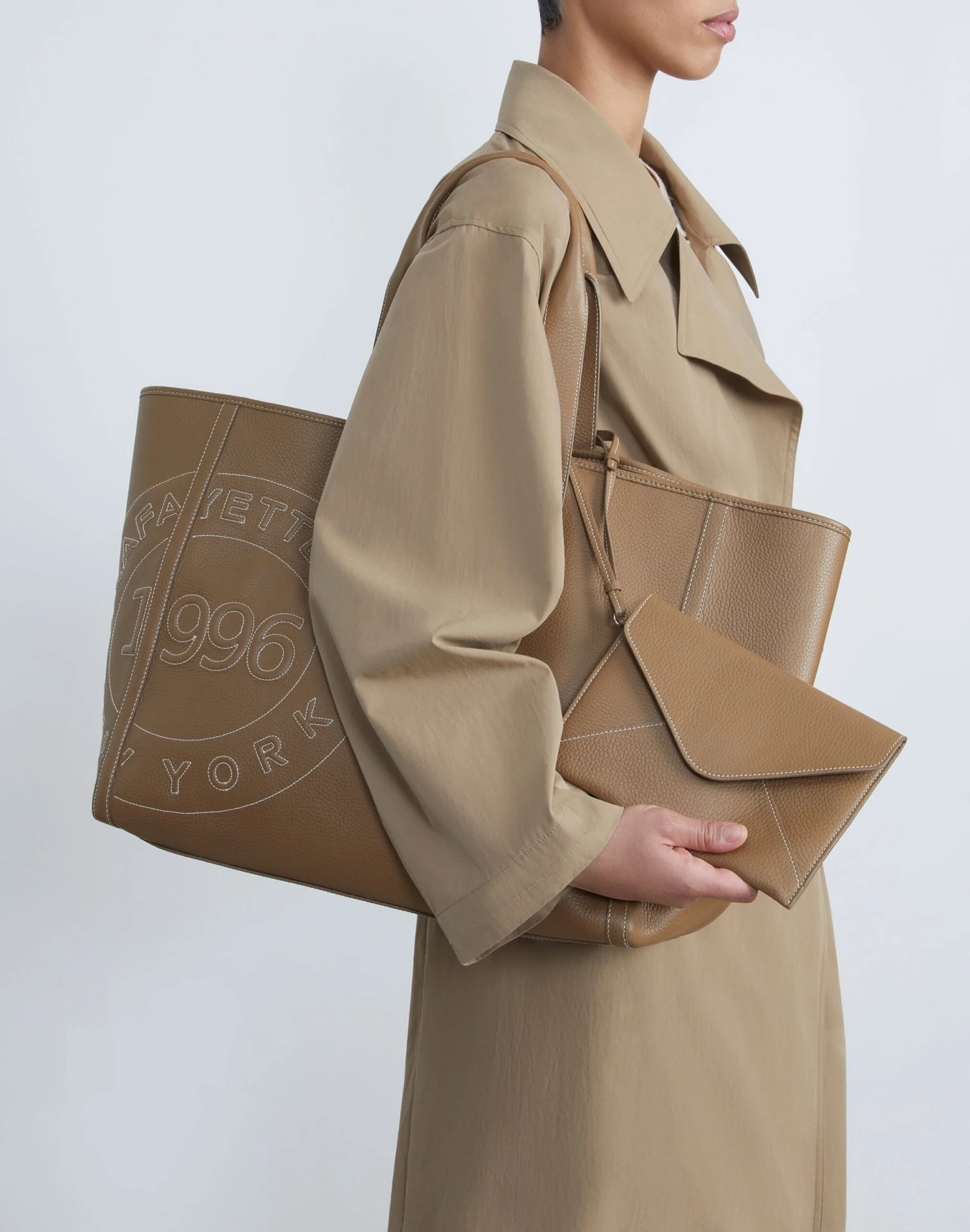 Grained Calfskin Leather Postmark L Tote 2 Grained Calfskin Leather Postmark L Tote - Image 2