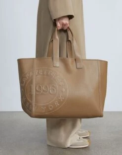 Grained Calfskin Leather Postmark L Tote 9 Grained Calfskin Leather Postmark L Tote -Chic Daily Fashion a2524 hgbx cadet khaki full2