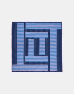 L Beam Stripe Silk Scarf