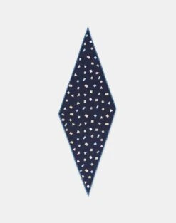 Postage Stamp Print Silk Diamond Scarf