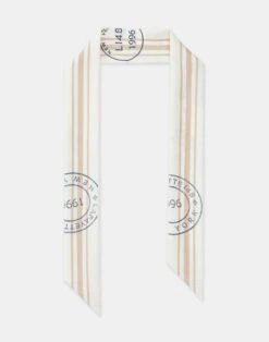 Postmark Print Silk Twilly -Chic Daily Fashion a2542 wvnx buff multi other