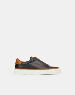 Nappa Leather Zip-Up Sneaker