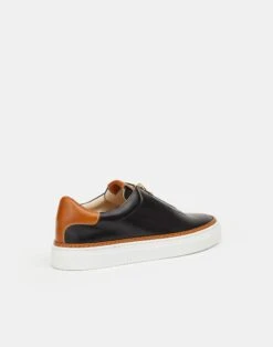 Nappa Leather Zip-Up Sneaker 13 Nappa Leather Zip-Up Sneaker -Chic Daily Fashion lf 0793 black multi back