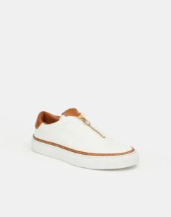 Nappa Leather Zip-Up Sneaker 16 Nappa Leather Zip-Up Sneaker -Chic Daily Fashion lf 0793 white multi other