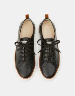 Nappa Leather Lace-Up Sneaker -Chic Daily Fashion lf 0804 black multi detail
