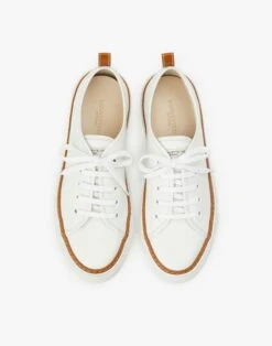 Nappa Leather Lace-Up Sneaker -Chic Daily Fashion lf 0804 white multi detail