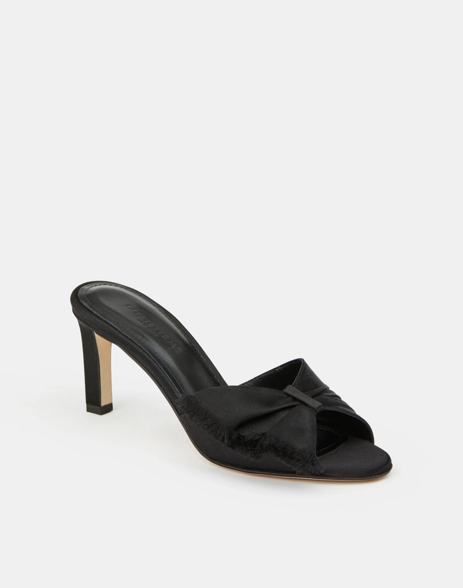 Satin Heeled Mule 2 Satin Heeled Mule - Image 2