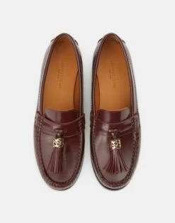 Brushed Leather 8 Knot Tassel Loafer -Chic Daily Fashion lf 0830 date detail