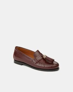 Brushed Leather 8 Knot Tassel Loafer -Chic Daily Fashion lf 0830 date other